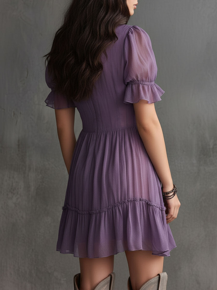 Sienna | Puff-Sleeved Mini Dress