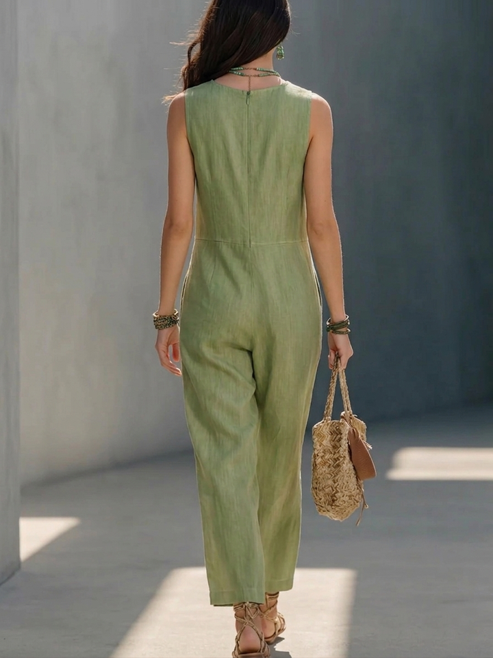 Marisol | V-Neck Sleeveless Jumpsuit