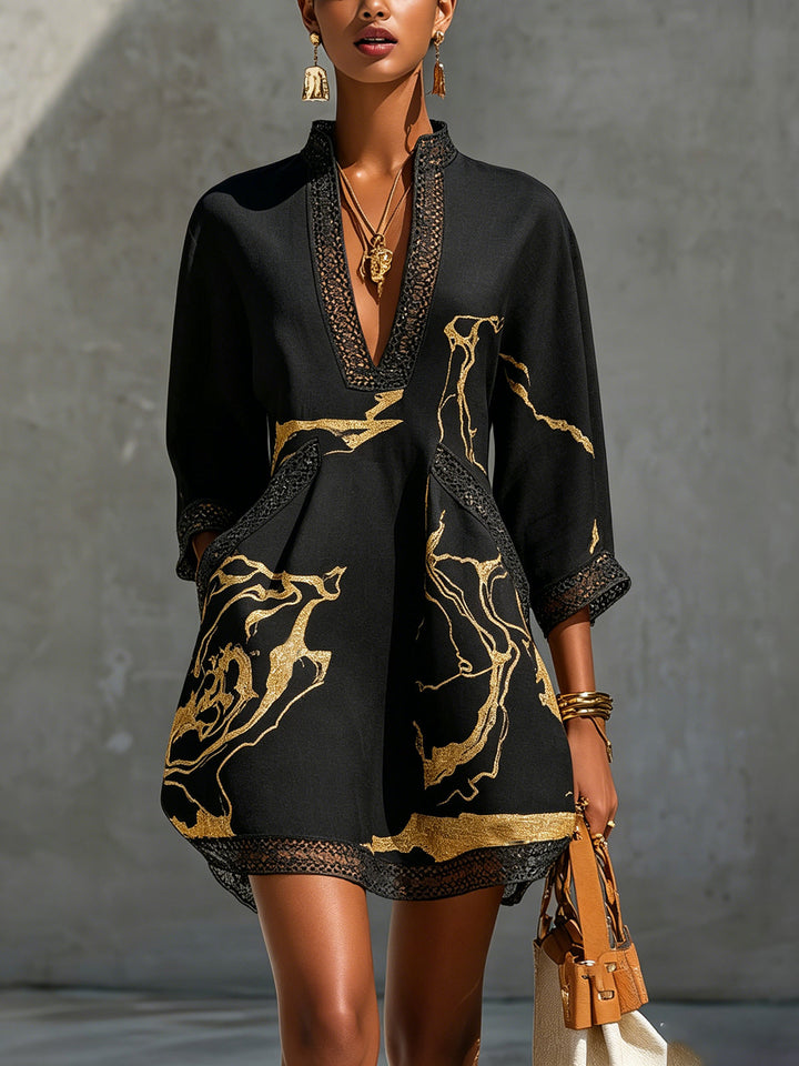 Elena | V-Neck Mini Dress
