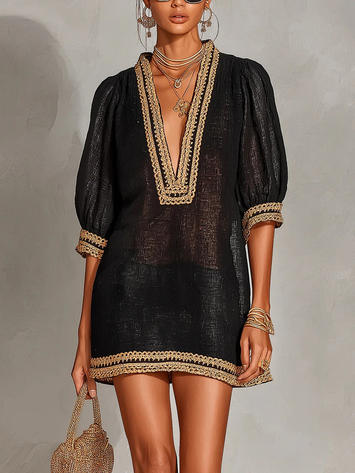 Anika | V-Neck Mini Dress
