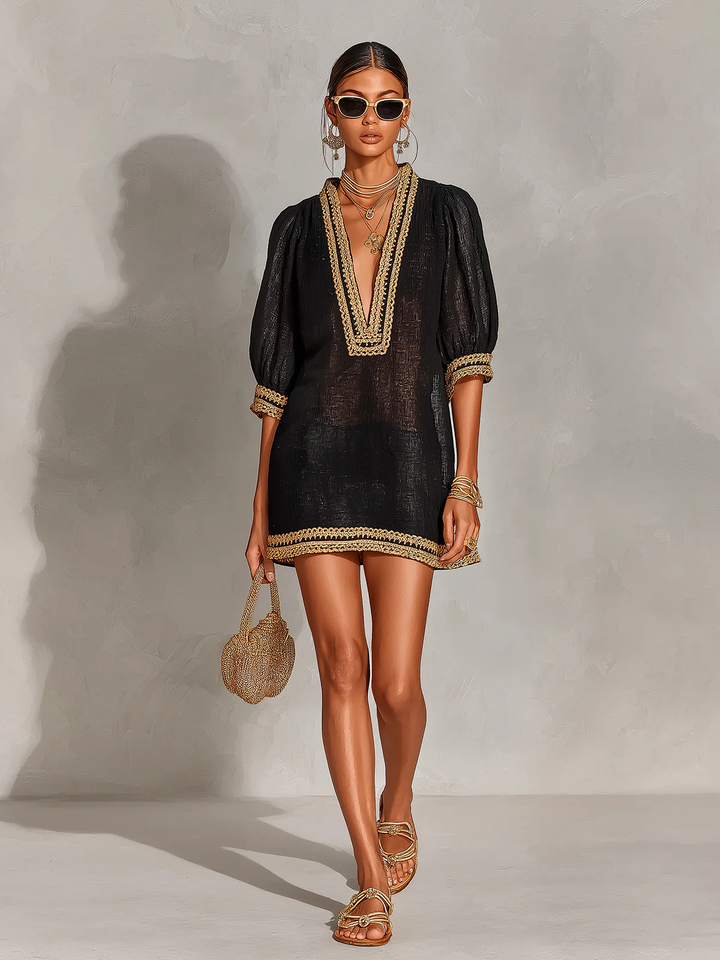 Anika | V-Neck Mini Dress