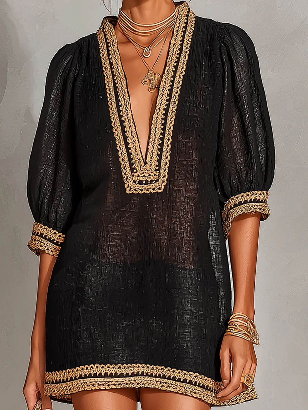 Anika | V-Neck Mini Dress