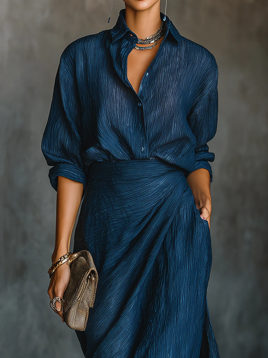 Clara | Blend Shirt Skirt Set