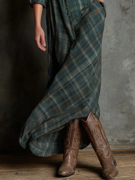 Cassandra | Long Checkered Dress