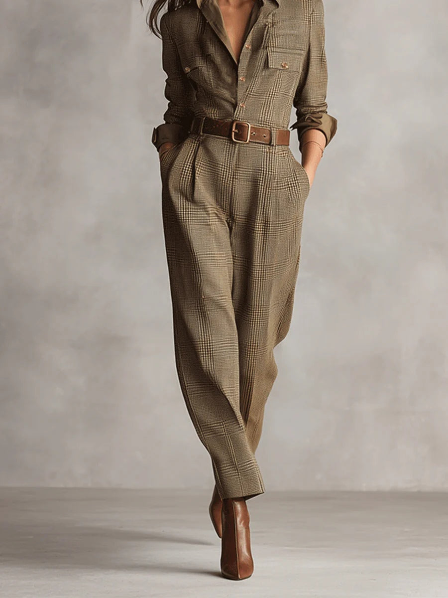 Clara | Tweed Dungarees
