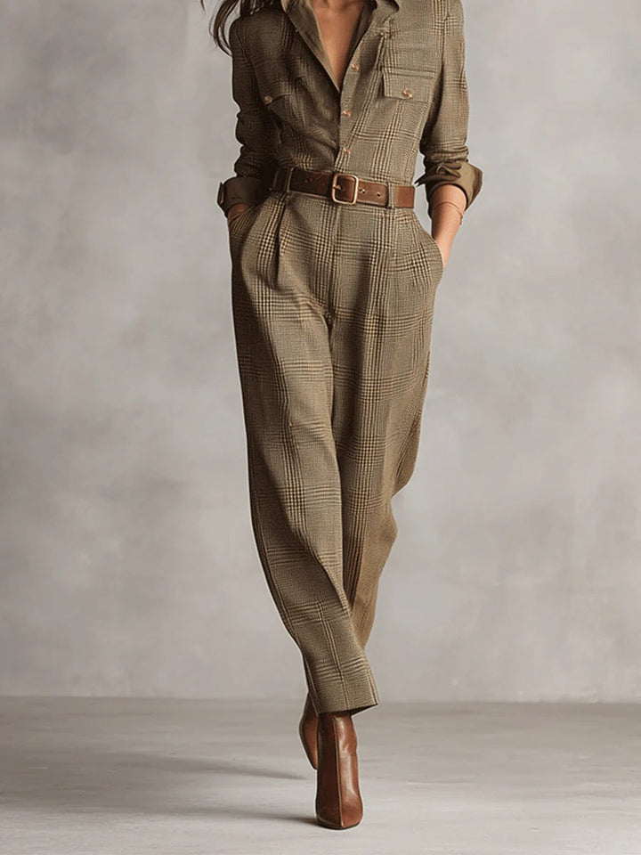 Clara | Tweed Dungarees