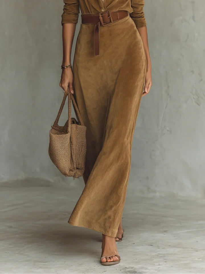 Marisol | Suede Maxi Dress