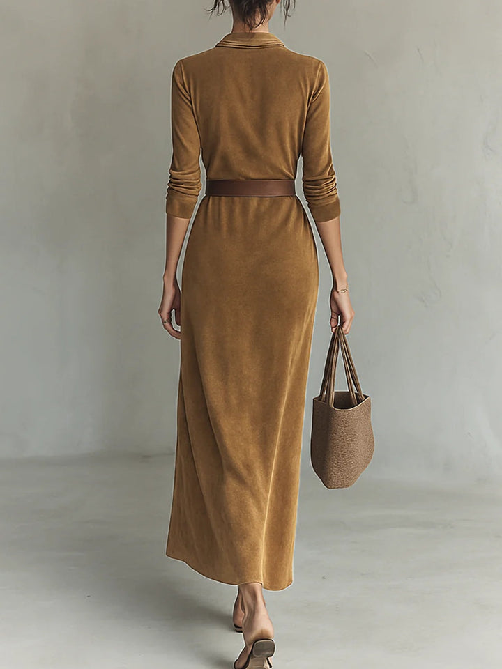 Marisol | Suede Maxi Dress