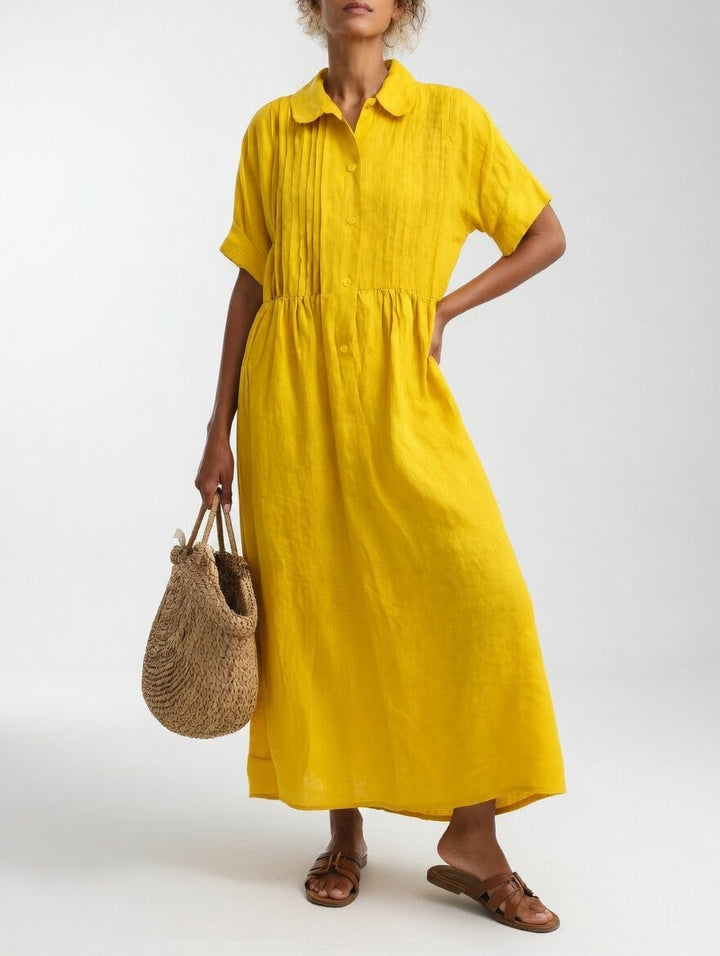 Aria | Linen Shirt Dress