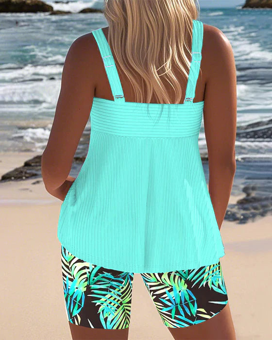 Gaia | Ribbed Tankini Shorts