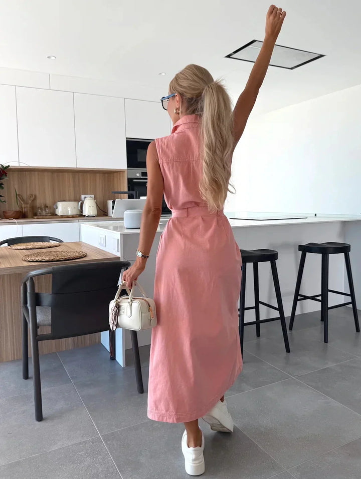 Evelyn | Denim Maxi Dress