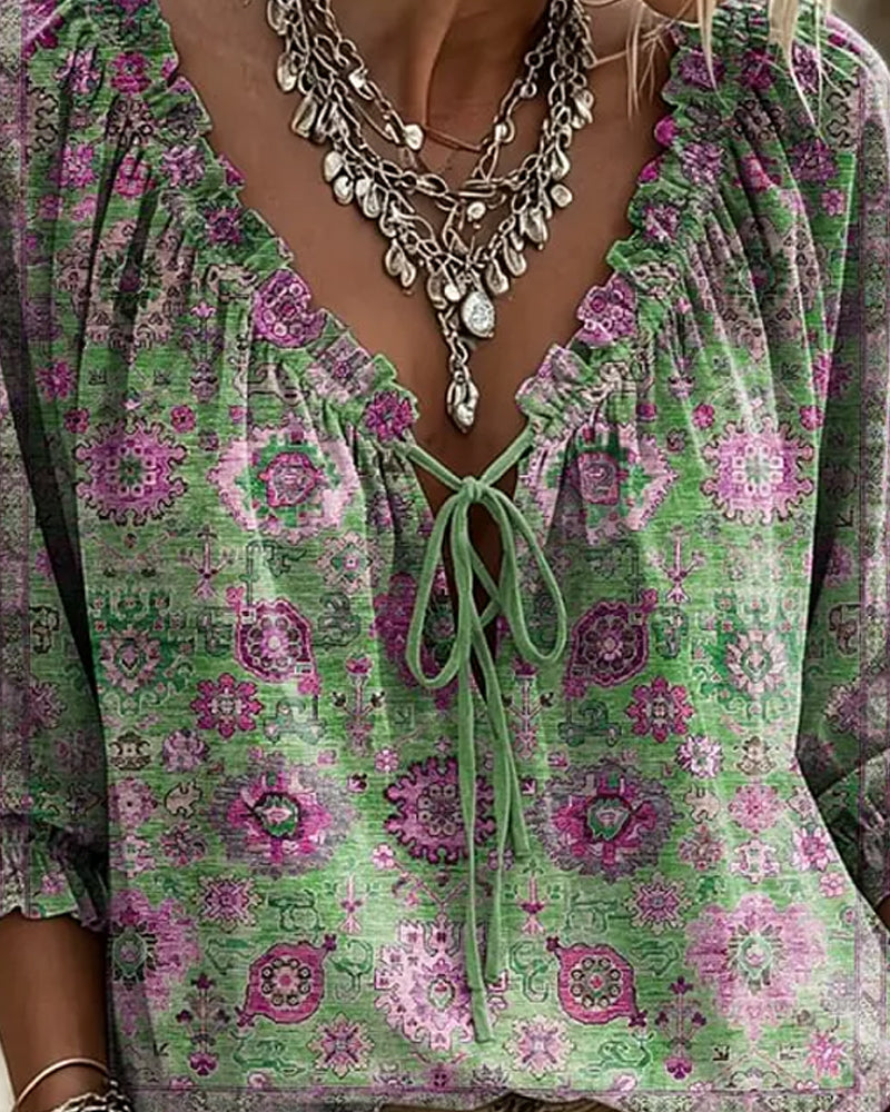 Elodie | Vintage Print Blouse