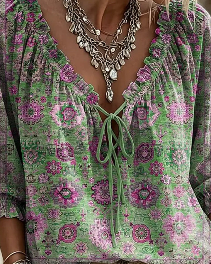Elodie | Vintage Print Blouse