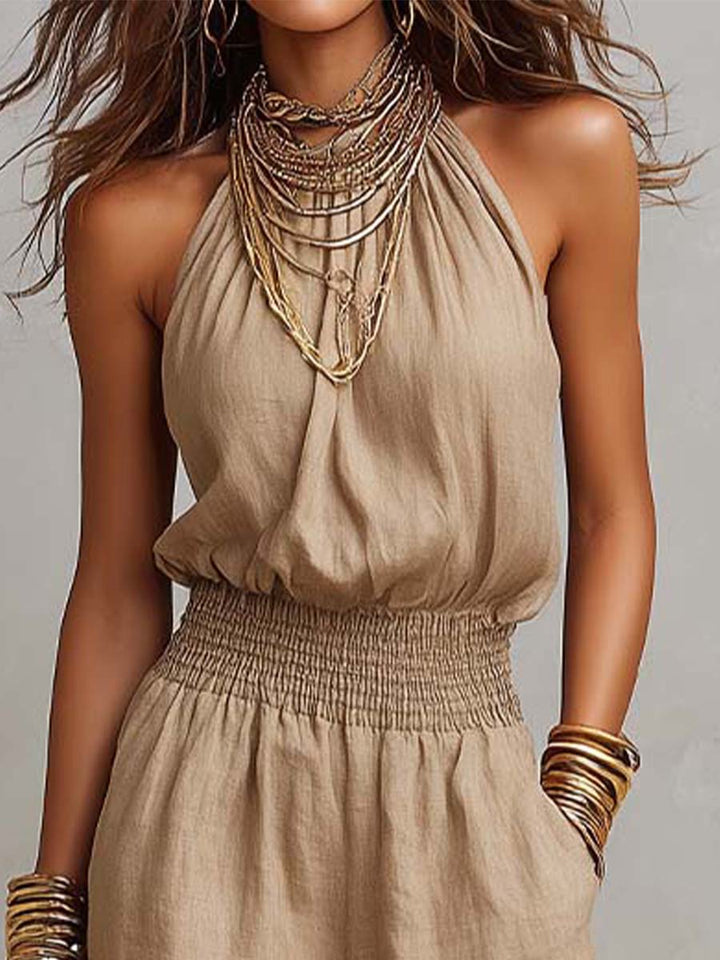 Vivienne | Linen Wide Leg Jumpsuit