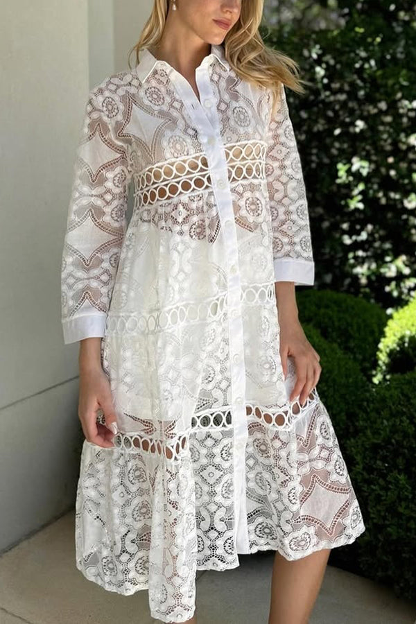 Aria | Lace Button Shirt