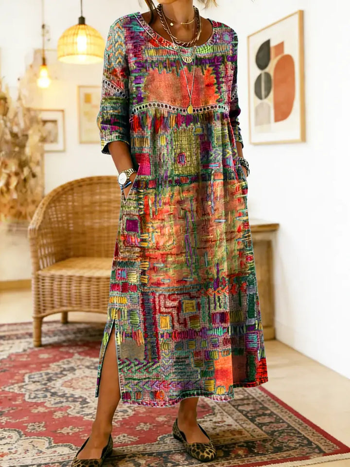 Sophie | Ethnic Patchwork Dress