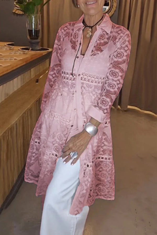 Aria | Lace Button Shirt