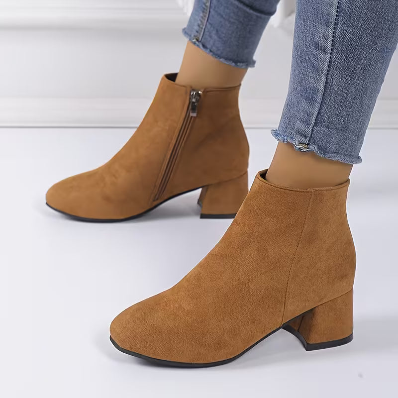 Elara | Block Heel Ankle Boots