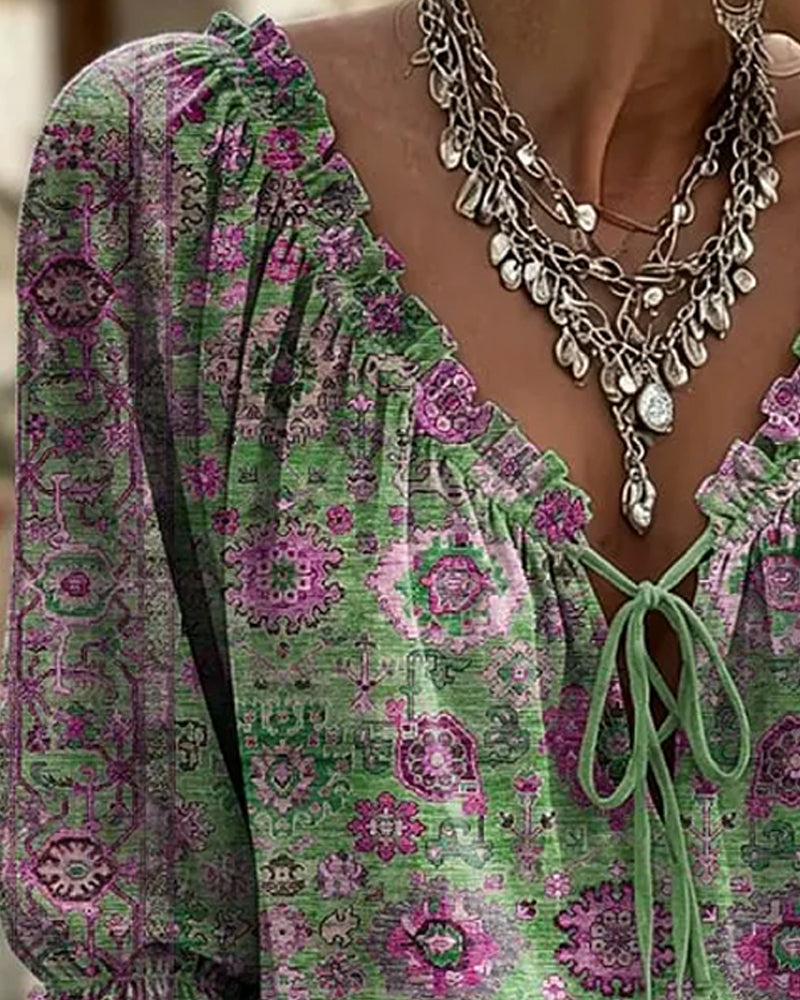Elodie | Vintage Print Blouse