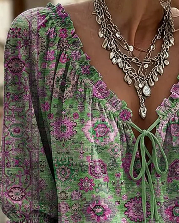 Elodie | Vintage Print Blouse