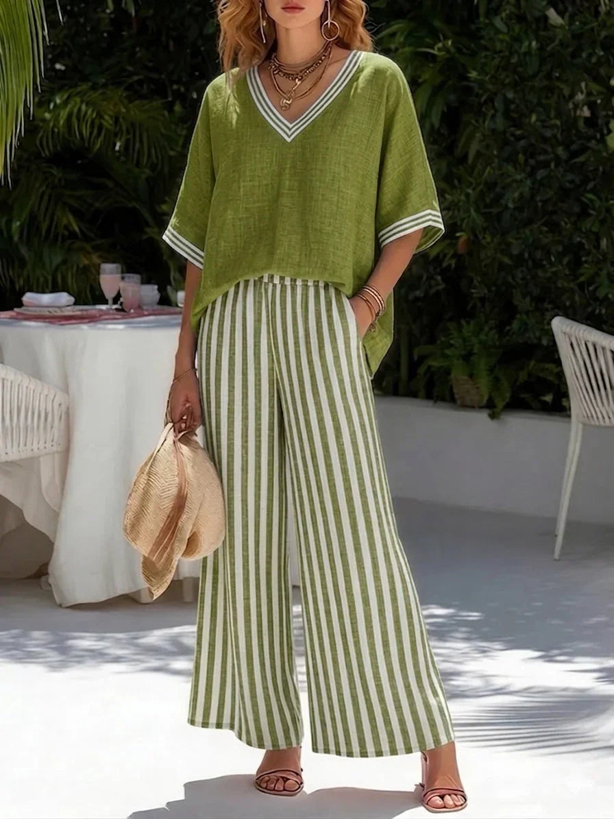 Celia | Striped Two-Piece Set