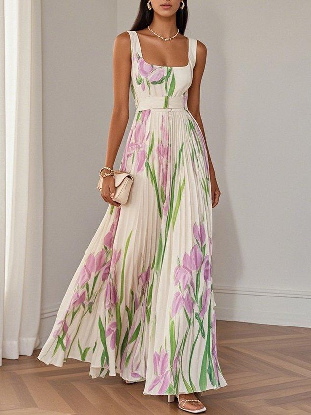 Cassandra | Floral Chiffon Maxi Dress