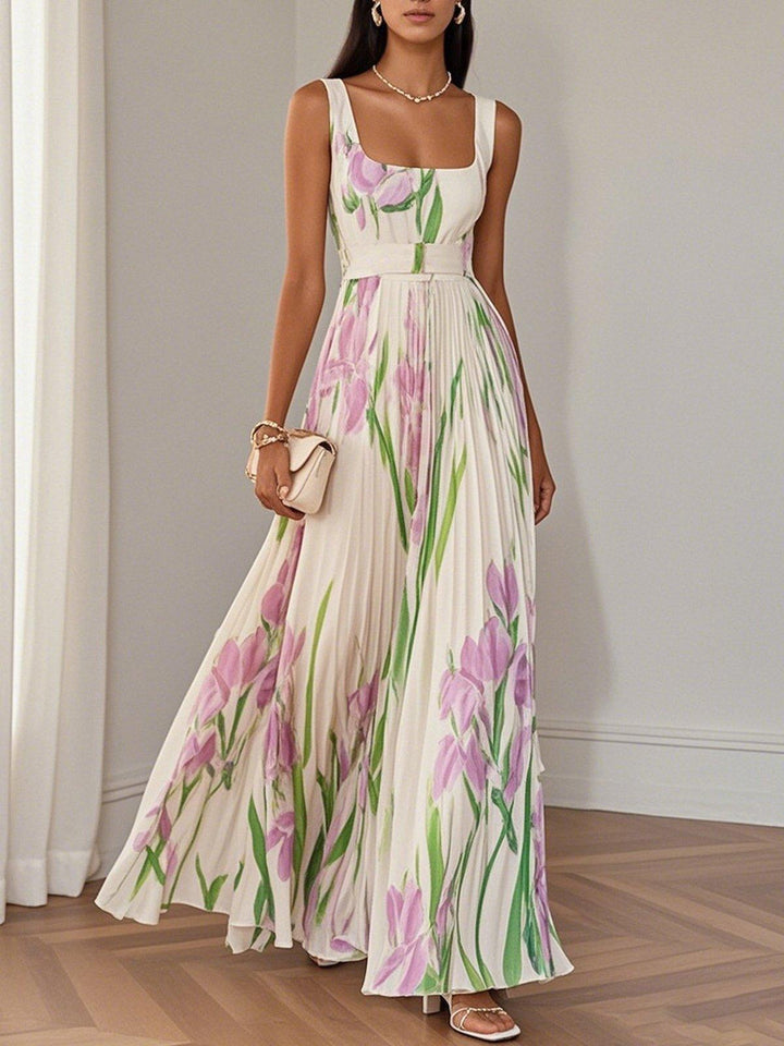 Cassandra | Floral Chiffon Maxi Dress