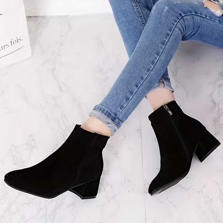 Elara | Block Heel Ankle Boots