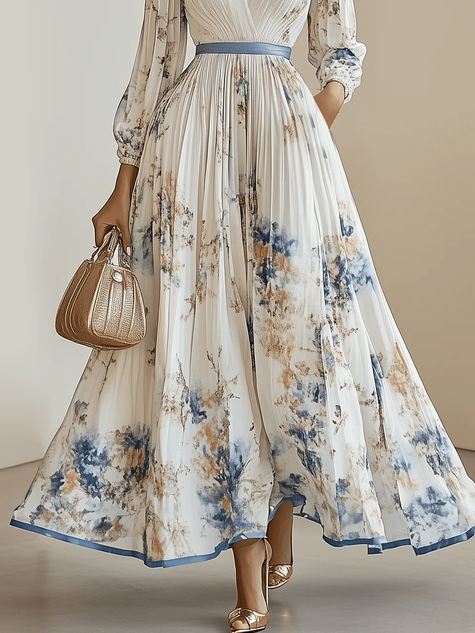 Zara | Floral Chiffon Maxi Dress