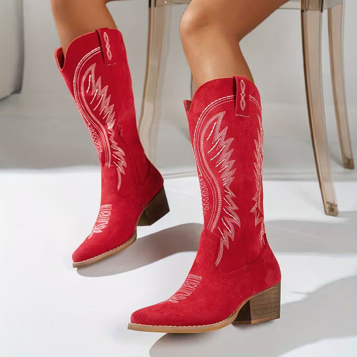 Zara | Embroidered Cowboy Boots