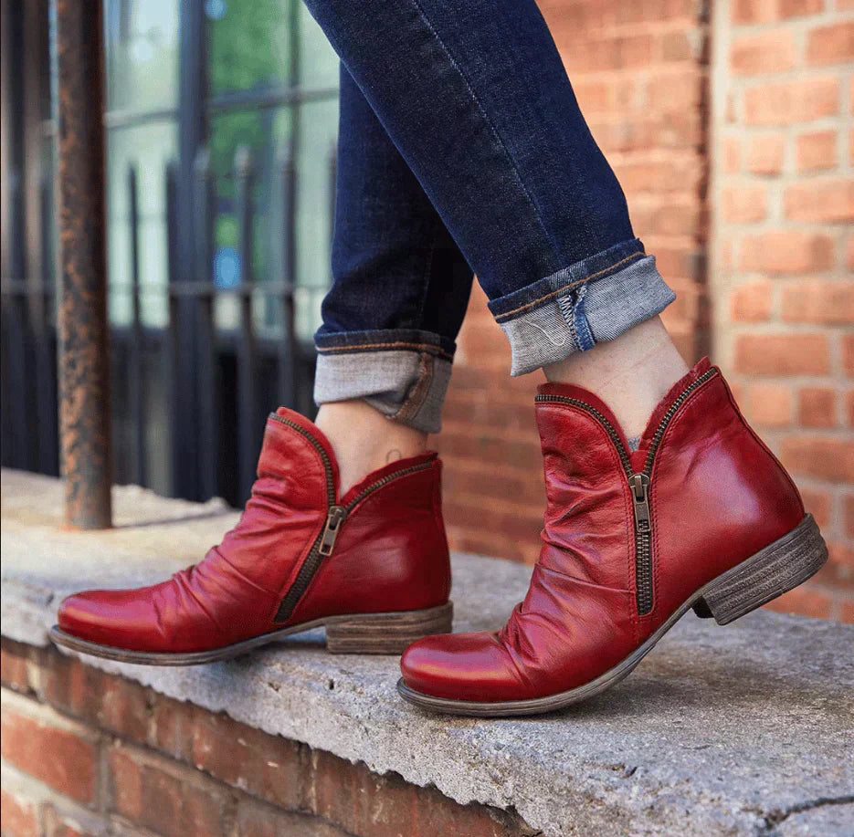 Evelyn | Zip-Up Ankle Boots