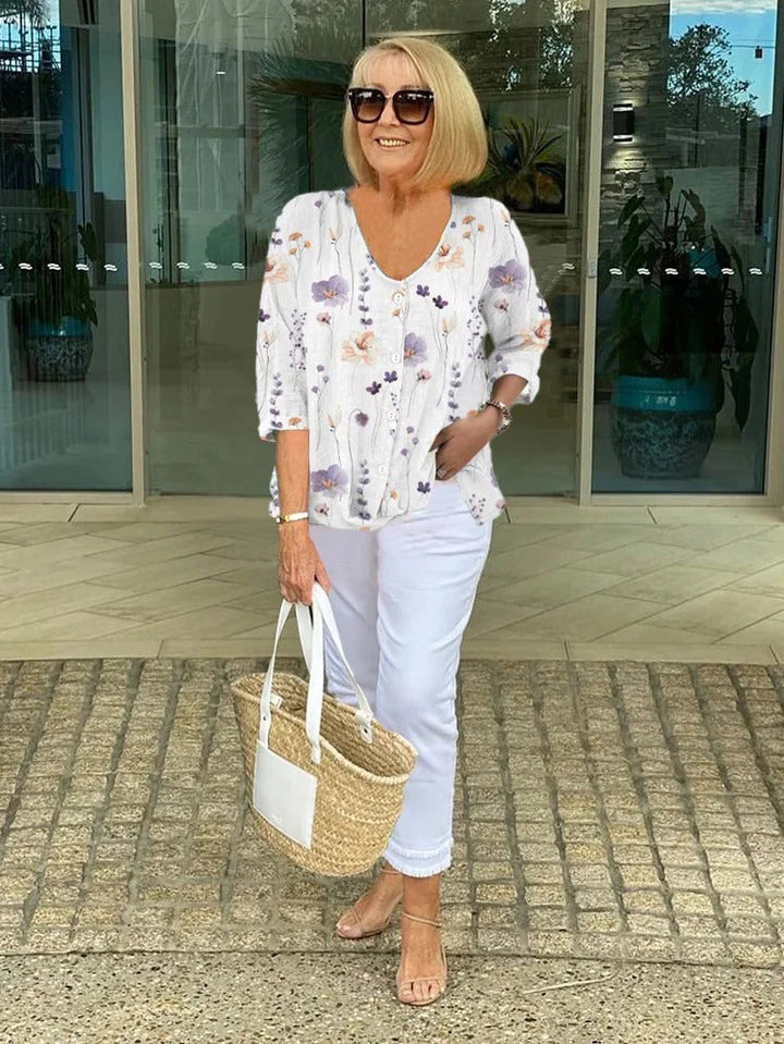 Meredith | Button Tunic Top