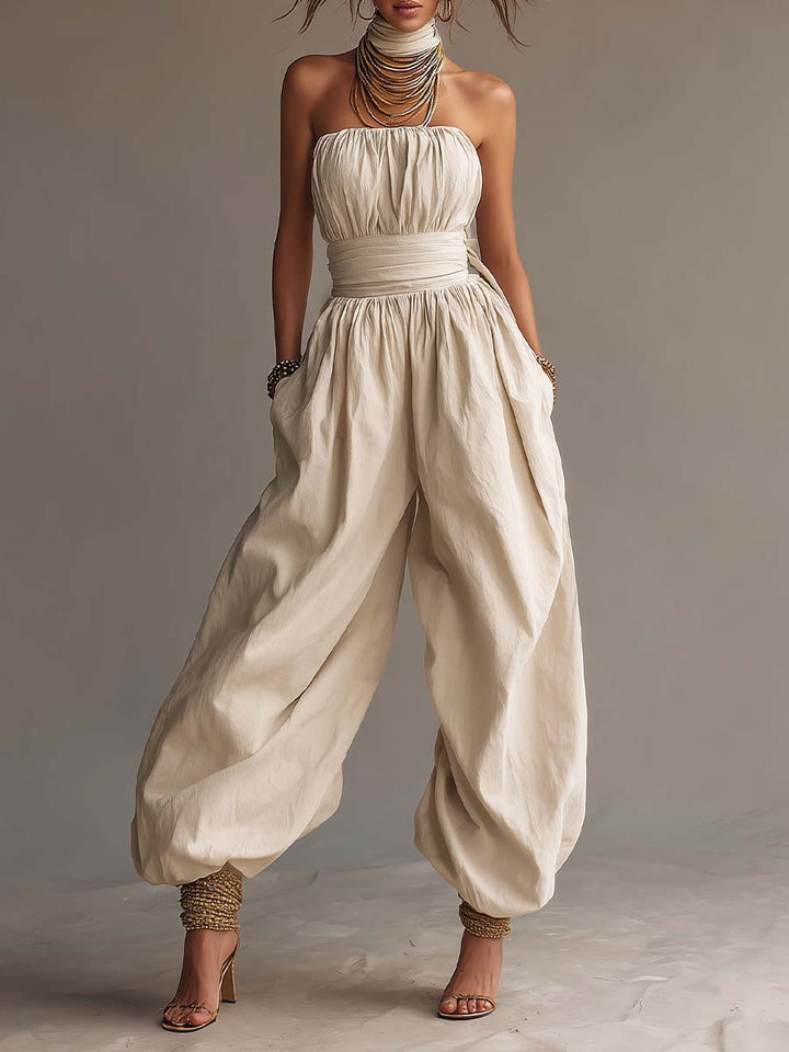 Livia | Cotton Balloon Jumpsuit