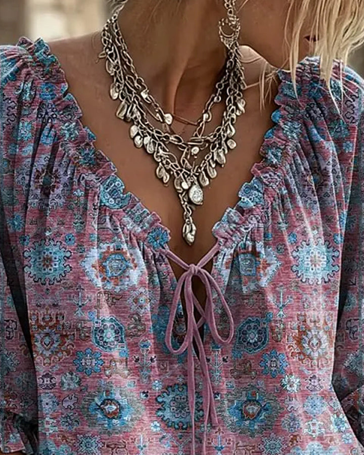 Elodie | Vintage Print Blouse