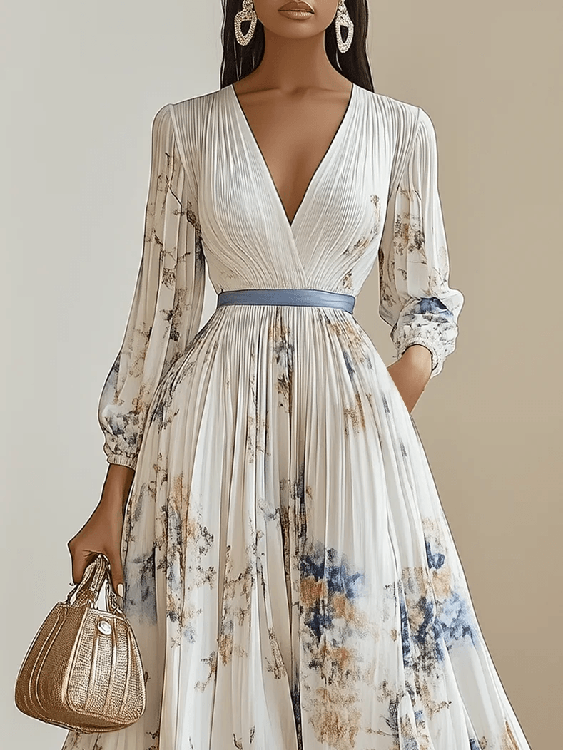 Zara | Floral Chiffon Maxi Dress