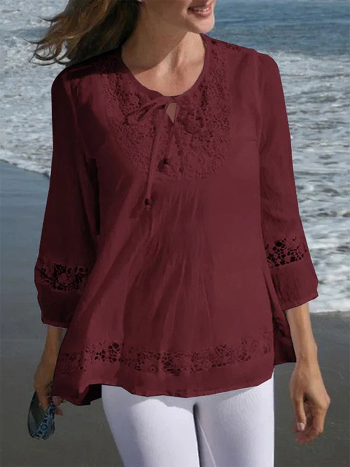 Emmeline | Lace Sleeve Top