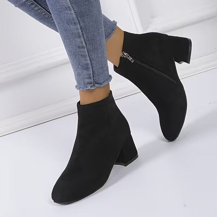 Elara | Block Heel Ankle Boots