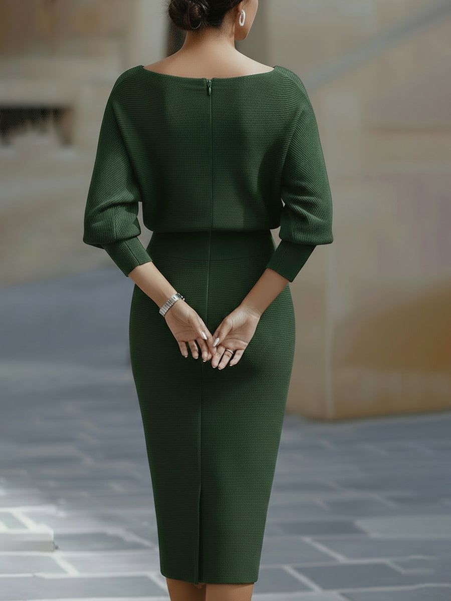 Luna | Draped Midi Dress