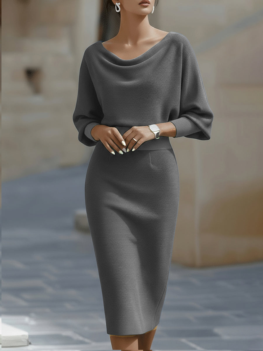 Luna | Draped Midi Dress