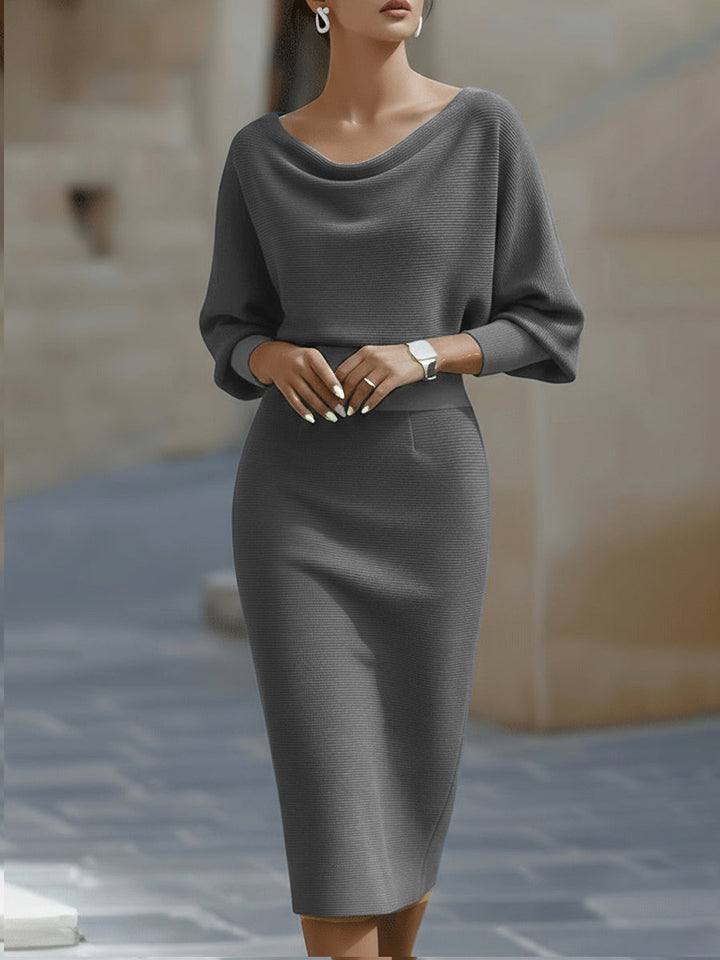 Luna | Draped Midi Dress