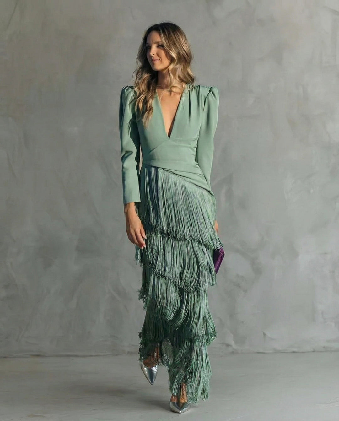 Sylvia | Midi Dress With Fringe