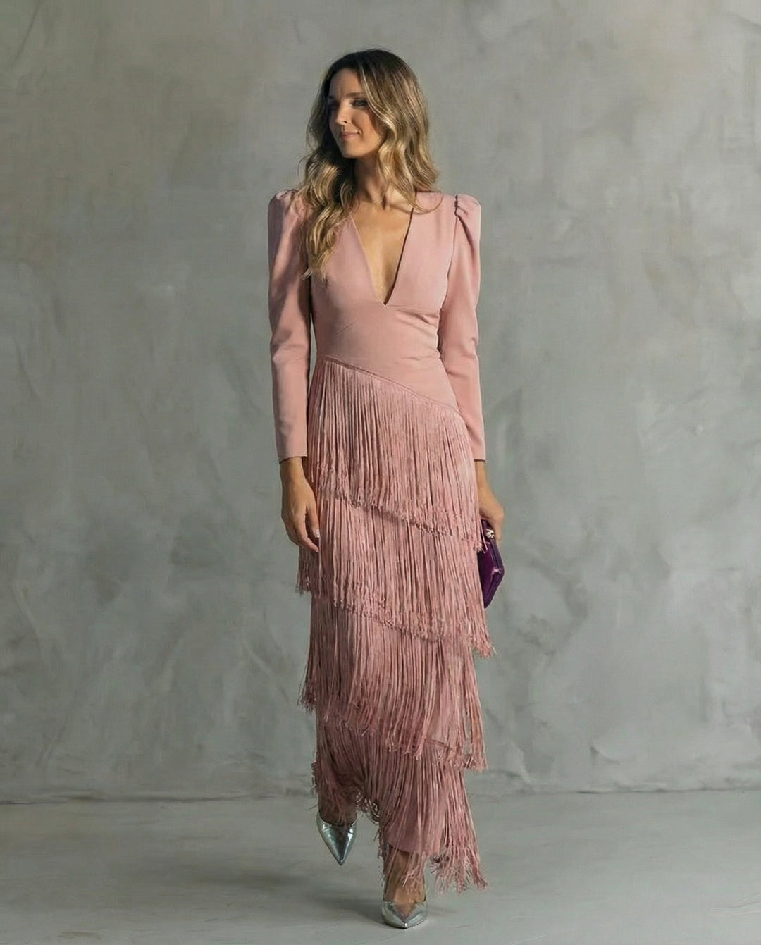 Sylvia | Midi Dress With Fringe