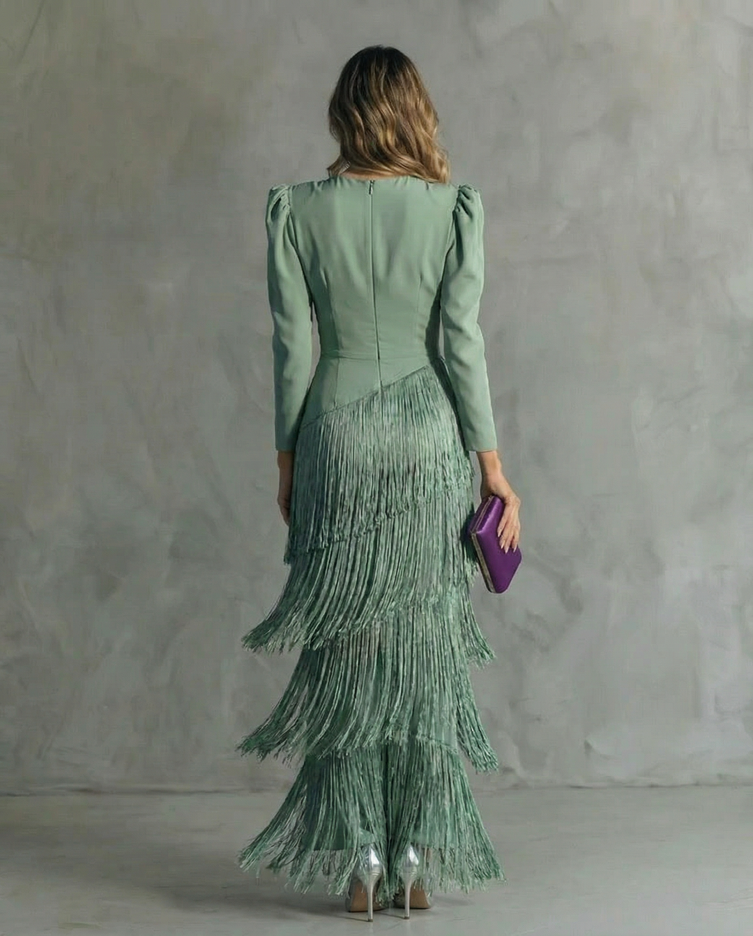 Sylvia | Midi Dress With Fringe