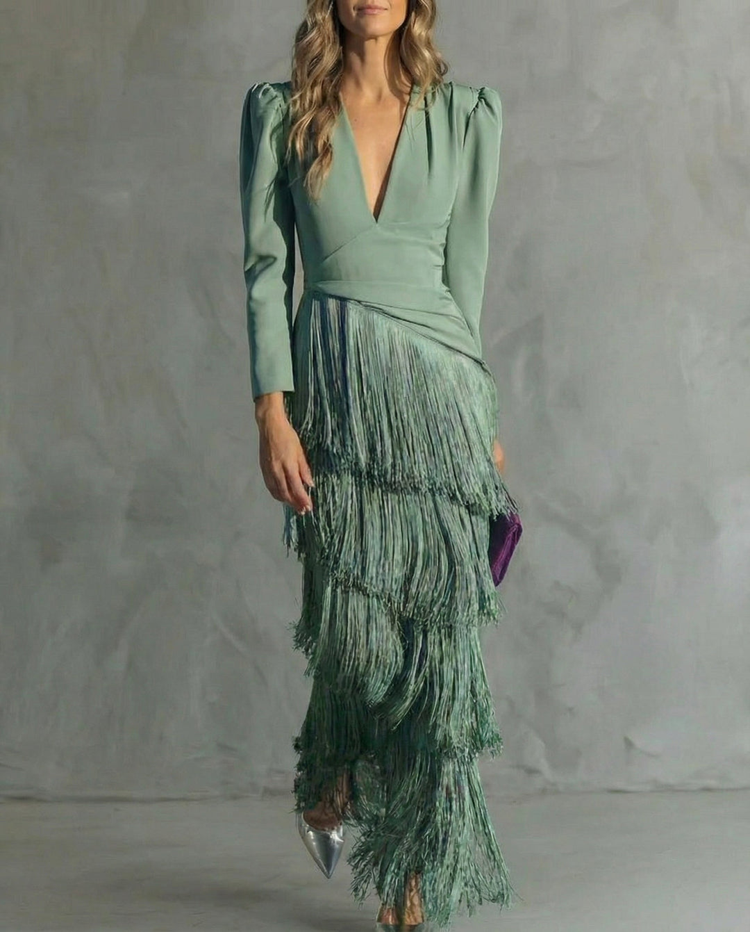 Sylvia | Midi Dress With Fringe