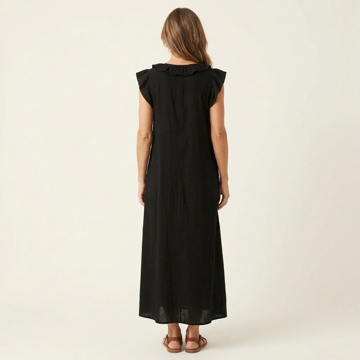 Amara | V-Neck Linen Dress