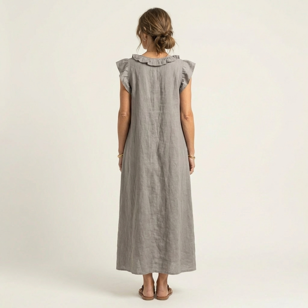 Amara | V-Neck Linen Dress