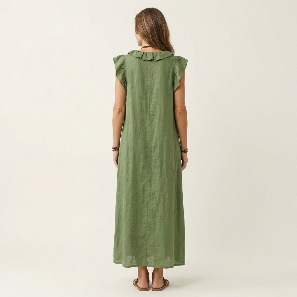 Amara | V-Neck Linen Dress