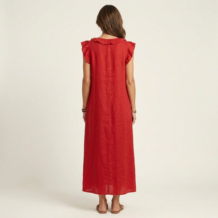 Amara | V-Neck Linen Dress