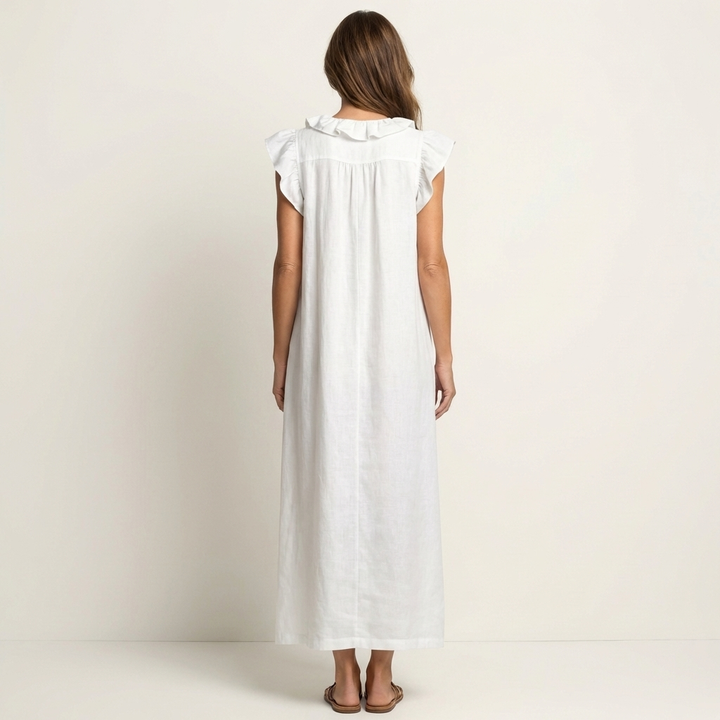 Amara | V-Neck Linen Dress