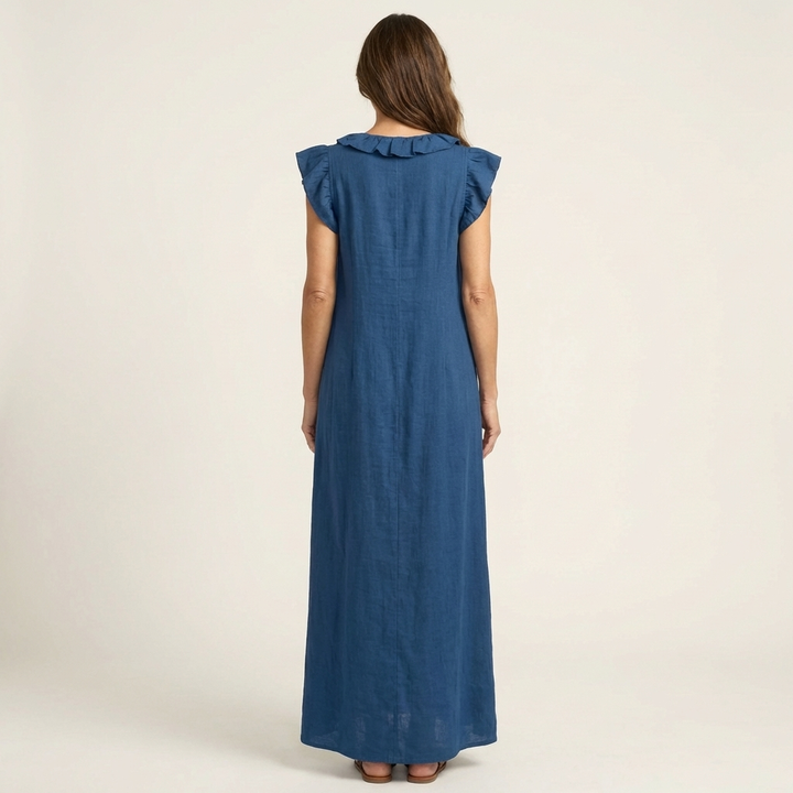 Amara | V-Neck Linen Dress